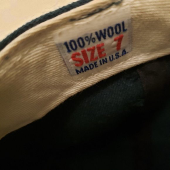 Oakland Athletics A's New Era Diamond Col Fitted Wool Hat MLB Size 7 Made in USA - Picture 8 of 11